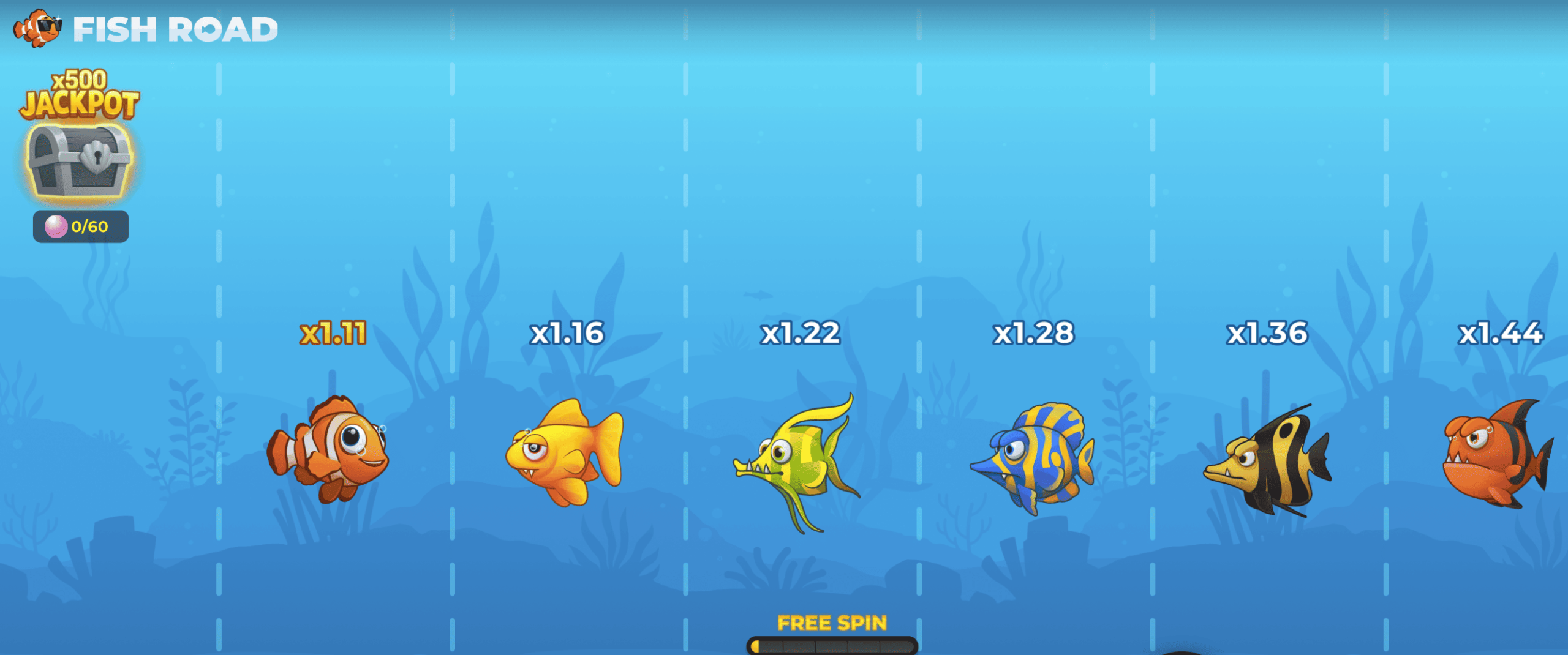 Play new InOut game Fish Road